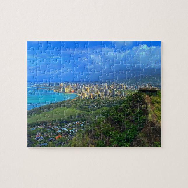 Honolulu, Hawaii Skyline #1 Jigsaw Puzzle (Horizontal)