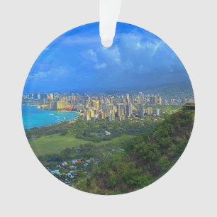 Honolulu, Hawaii Skyline #1 Ornament