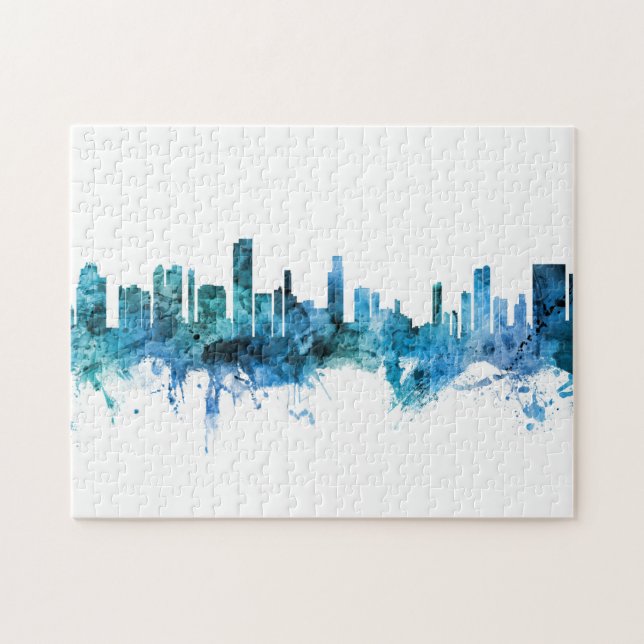 Honolulu Hawaii Skyline Puzzle (Horizontal)