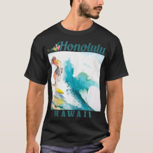 Honolulu Hawaii Surfen Hawaiianischer Surf Vintage T-Shirt