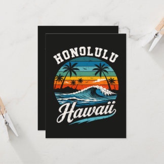 Honolulu Hawaii Surfen Sonnenuntergang Einladung
