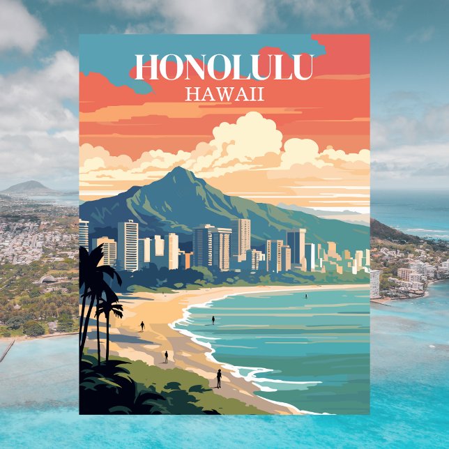 Honolulu, Hawaii: Travel Vintag Postcard Postkarte (Von Creator hochgeladen)