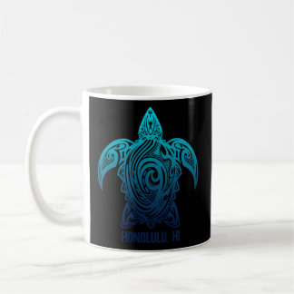 Honolulu Hawaii Tribal Turtle Hawaiian Surfer Scub Kaffeetasse