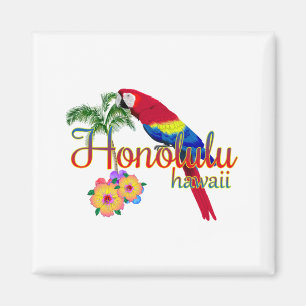 Honolulu-Hawaii-Tropenpapagei Magnet