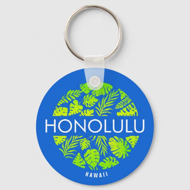 Honolulu Hawaii Tropischer Individuelle Name Schlü Schlüsselanhänger (Vorderseite)