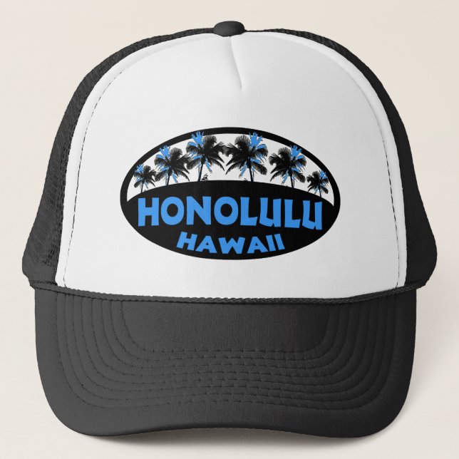 Honolulu Hawaii Truckerkappe (Vorderseite)