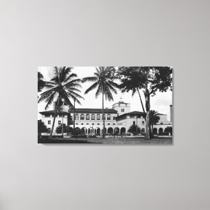 Honolulu, Hawaii View Bundesstaatlicher Bldg und P Leinwanddruck