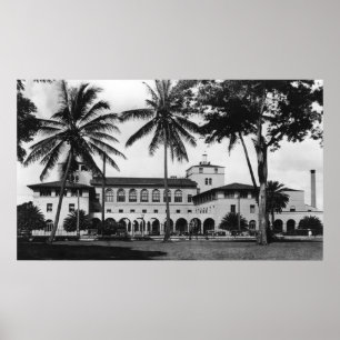 Honolulu, Hawaii View Bundesstaatlicher Bldg und P Poster