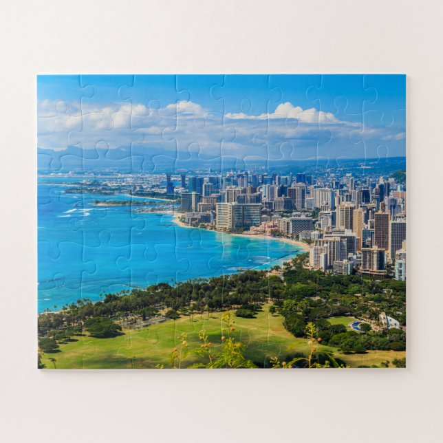 Honolulu, Hawaii, Waikiki Beach Puzzle (Horizontal)