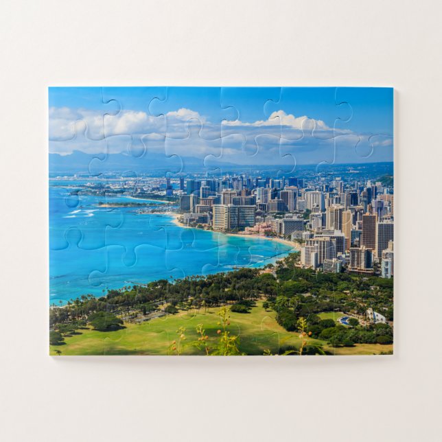 Honolulu, Hawaii, Waikiki Beach Puzzle (Horizontal)
