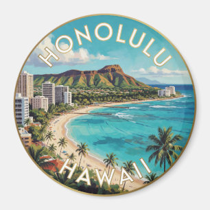 Honolulu Hawaii Waikiki Beach Reise Magnet