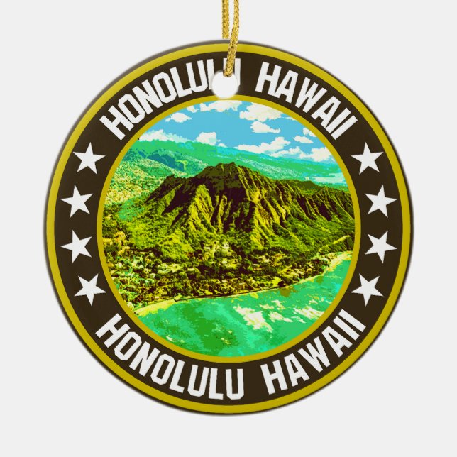 Honolulu Keramik Ornament (Vorne)