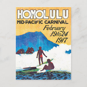 Honolulu, mittelpazifischer Karneval, Jahrgang Postkarte