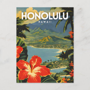 Honolulu Nostalgic Postkarte