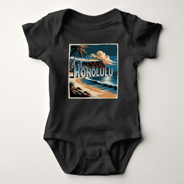 Honolulu O’aho Hawaii Baby Strampler (Vorderseite)