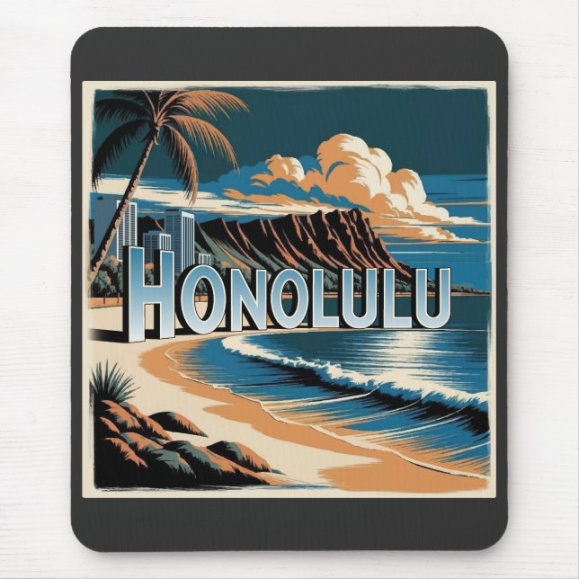 Honolulu O’aho Hawaii Mousepad (Vorne)