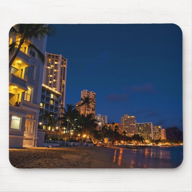 Honolulu, Oahu, Hawaii. Nachtexposition Mousepad (Vorne)