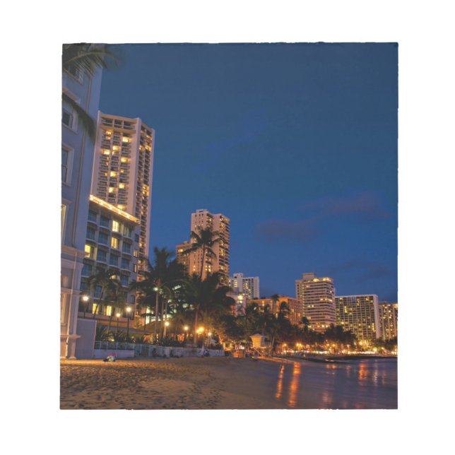 Honolulu, Oahu, Hawaii. Nachtexposition Notizblock (Vorderseite)