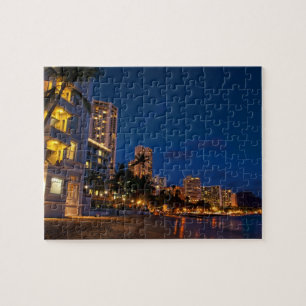Honolulu, Oahu, Hawaii. Nachtexposition Puzzle