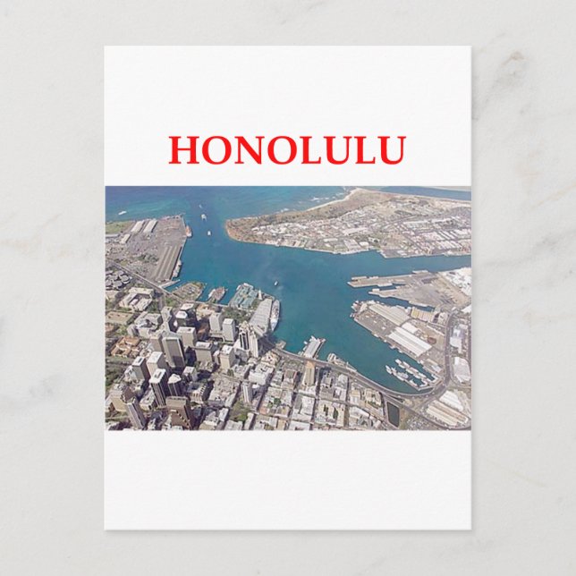 Honolulu Postkarte (Vorderseite)