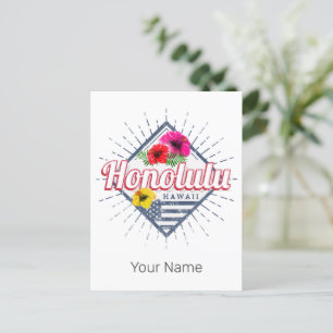 Honolulu Stadt Hawaii Vereinigte Staaten Vintage U Feiertagspostkarte