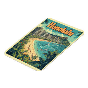 Honolulu - Strand von Urban Hawaii Magnet