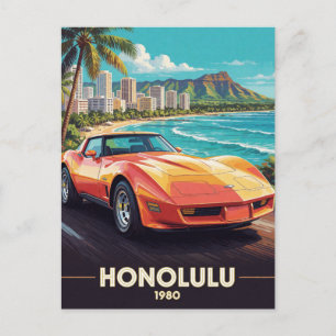 Honolulu Tropical Road Cruiser 1980 Hawaii Postkarte