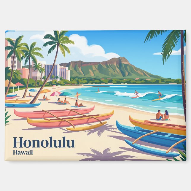 Honolulu USA Magnet (Vorderseite)
