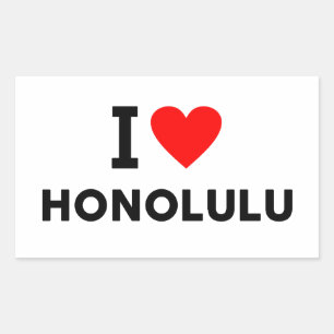 Honolulu Vereinigte Staaten Amerika USA Hawaii Lie Rechteckiger Aufkleber