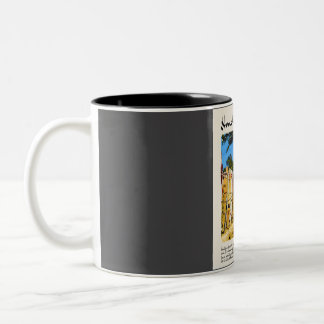Honolulu Vintag Watercolor Travel Zweifarbige Tasse
