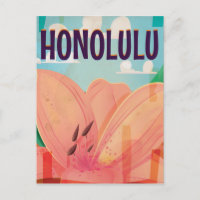 honolulu Vintage Travel Poster