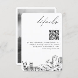Honolulu Wedding Modern Details QR Code Begleitkarte