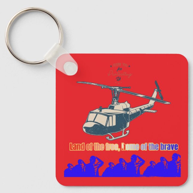 Honor in every thread light bright red schlüsselanhänger (Vorderseite)