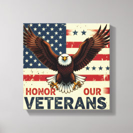 Honor Our Veteran Stretched Canvas Print Leinwanddruck