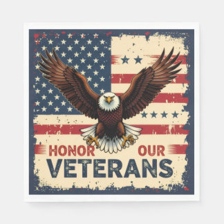  Honor Our Veterans Standard Luncheon Napkins Serviette