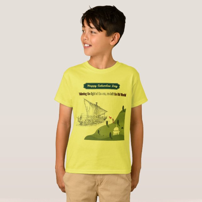 Honor to Columbus yellow T-Shirt (Vorne ganz)