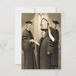 Honorar Degree, 1938 von Grant Wood Dankeskarte