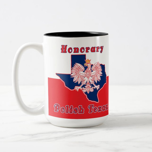 Honorar Polnisch Texan Zweifarbige Tasse (Links)
