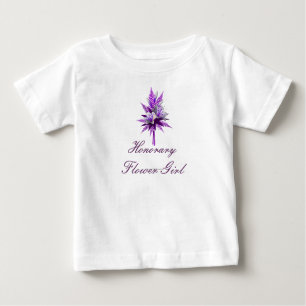 "Honorarblütenmädchen" Lila Lily Bouquet (a) Baby T-shirt