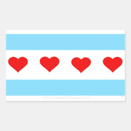 Honorary Chicago Heart Flag Stickers