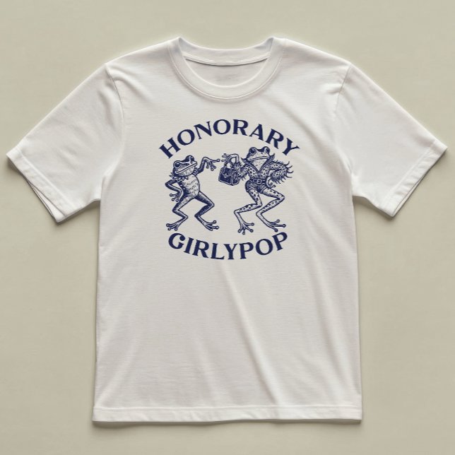 Honorary GirlyPop Funny Frog Illustriert T-Shirt (Von Creator hochgeladen)