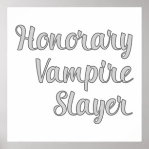 Honorary Vampire Slayer Buffy TV Show Fan Geschenk Poster