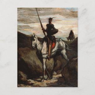 Honore Daumier - Don Quixote in den Bergen Postkarte