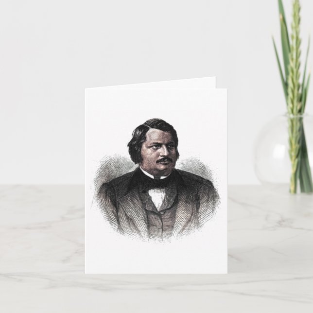 Honore de Balzac - Autor Karte (Vorderseite)