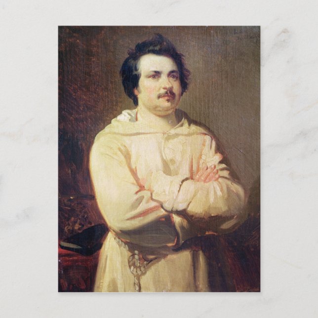 Honore de Balzac im Habit seiner Mönche, 1829 Postkarte (Vorderseite)