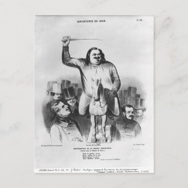 Honore de Balzac Postkarte (Vorderseite)