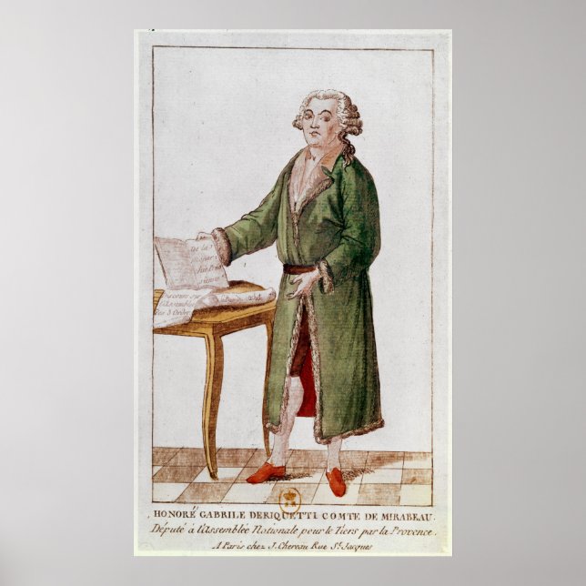 Honore Gabriel Riqueti Mirabeau Poster (Vorne)