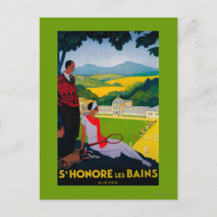 Honore Les Bains Vintag PosterEurope Postkarte