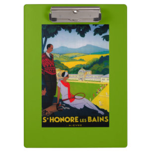 Honore Les Bains Vintages PosterEurope Klemmbrett