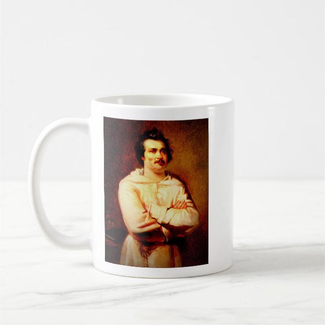 Honoren de Balzac Zitat über Kaffee Kaffeetasse (Links)